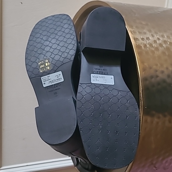 NEW Arezzo Lucy Low Block Black Leather Boot, Sz 8 - Picture 9 of 12